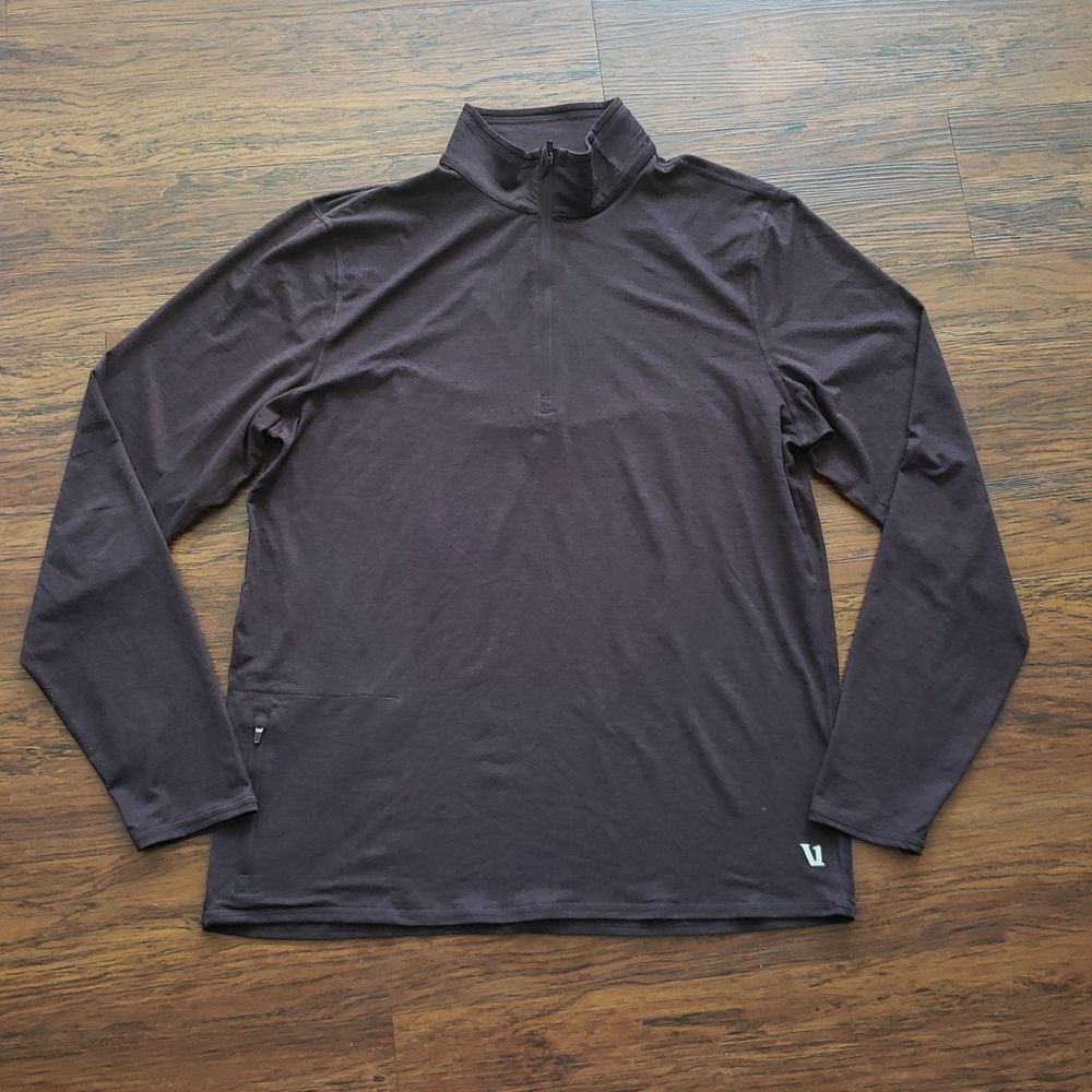 Vuori Mens Purple Brown Athleisire Lounge Casual Pullover Sweater Size Medium